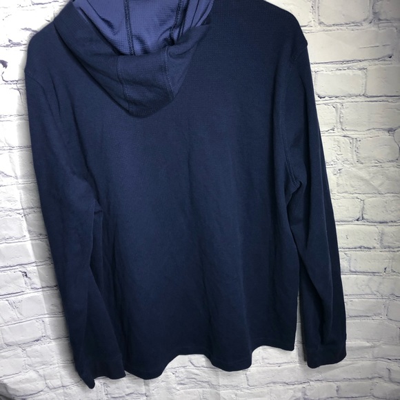 UNDER ARMOUR COLD GEAR MEN'S XL Blue HOODED SHIRT - Picture 2 of 6